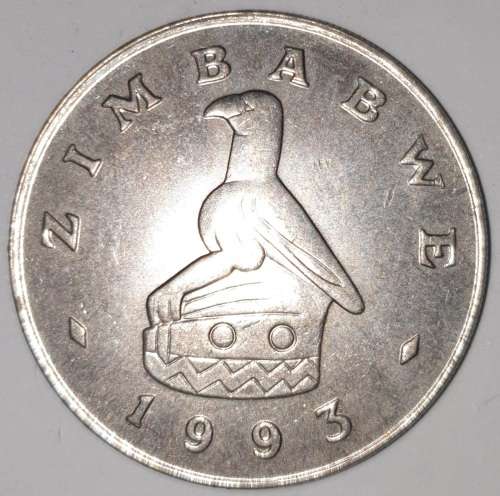 1993 - 1 DOLLAR - $1 COIN - ZIMBABWE - (Copper-Nickel)